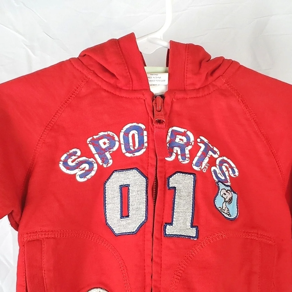 Vintage Snoopy Peanuts‎ Zip-Up Hooded Sweatshirt